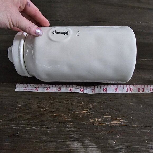 Rae Dunn Magenta OG Mix Typewriter Font Icon Ceramic Dimple Canister HTF Rare - Picture 9 of 10